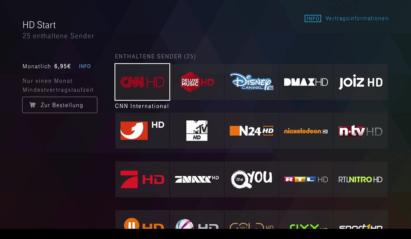 EntertainTV - samoobsluha (nákup tématických balíčků)