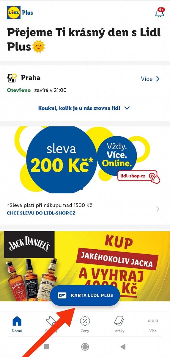 Lidl Plus, aktivace elektronické účtenky