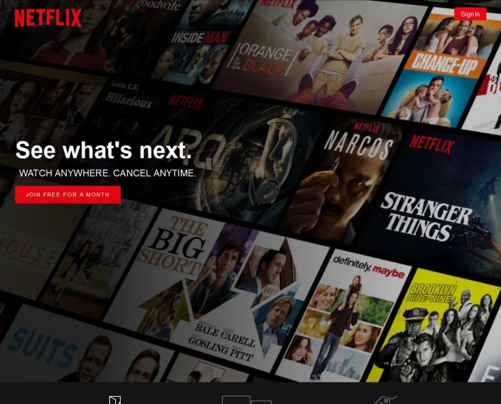 Netflix - měsíc zdarma