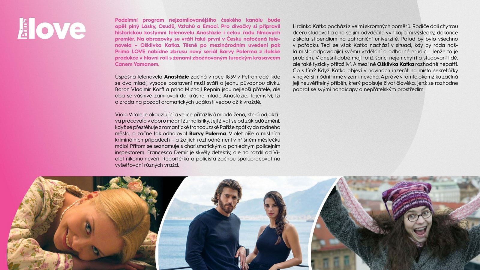 Podzimní schéma TV Prima 2022