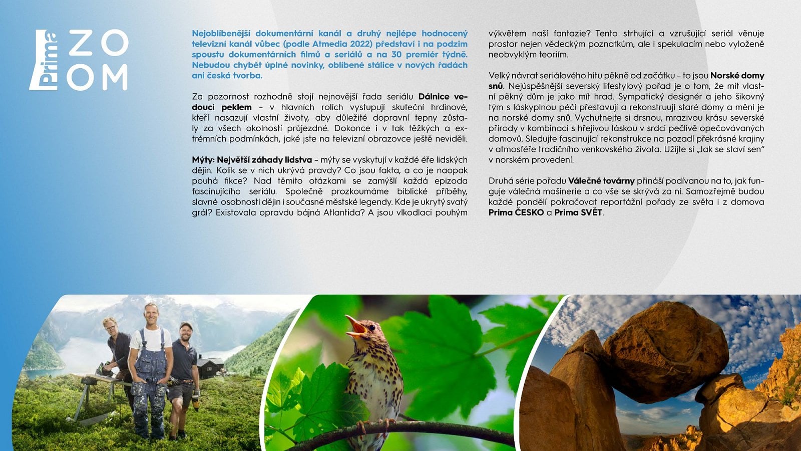 Podzimní schéma TV Prima 2022