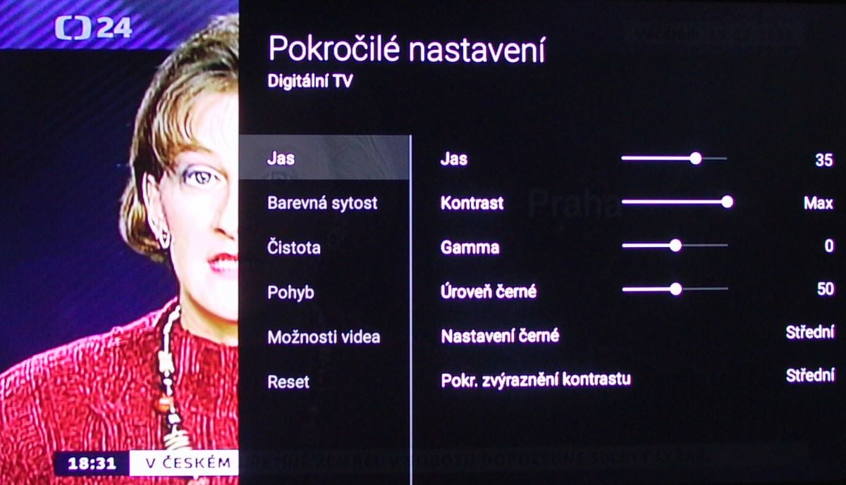 Sony KD-55XD7005 - nastavení