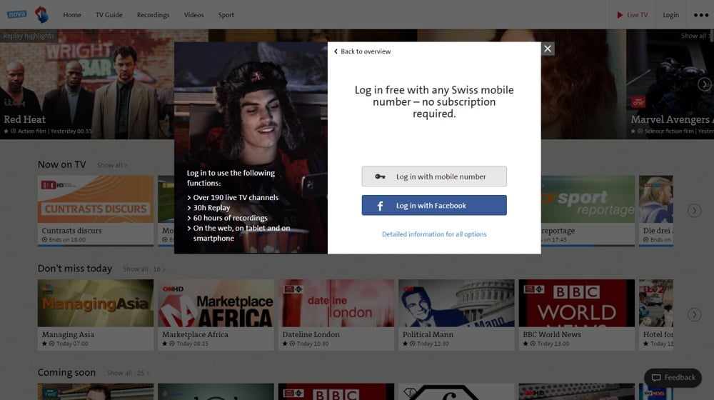 Swisscom TV Air - nastavení služby