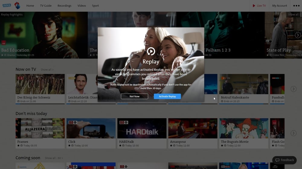 Swisscom TV Air - nastavení služby