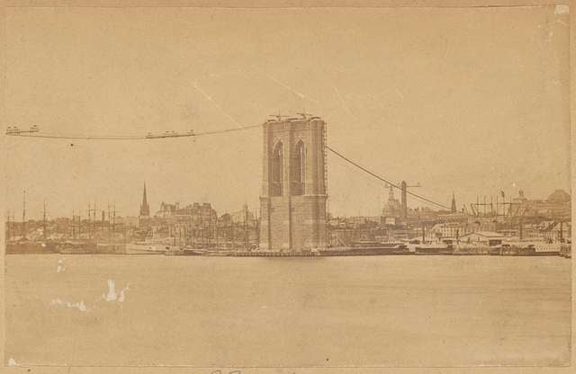 stavba Brooklyn Bridge