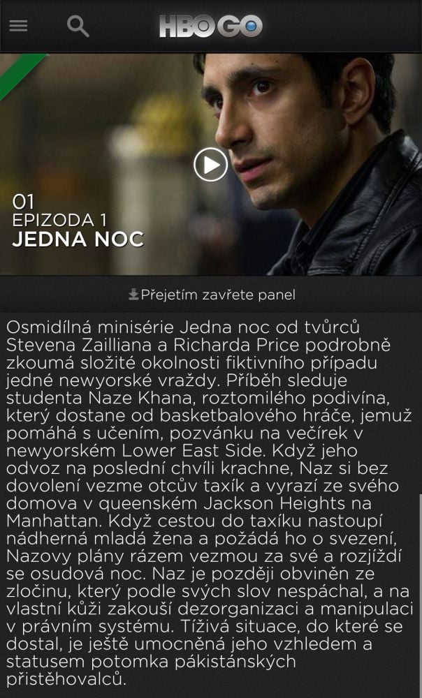 HBO, červenec 2016 - Jedna noc