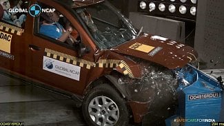 Náhledový obrázek - Jak si vede v crash testu indická Dacia Duster bez airbagů? Opravdu bledě