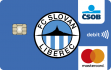 Platební karta s designem FC Slovan Liberec.