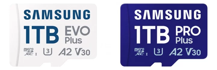 1TB microSD karty Samsung Evo Plus a Pro