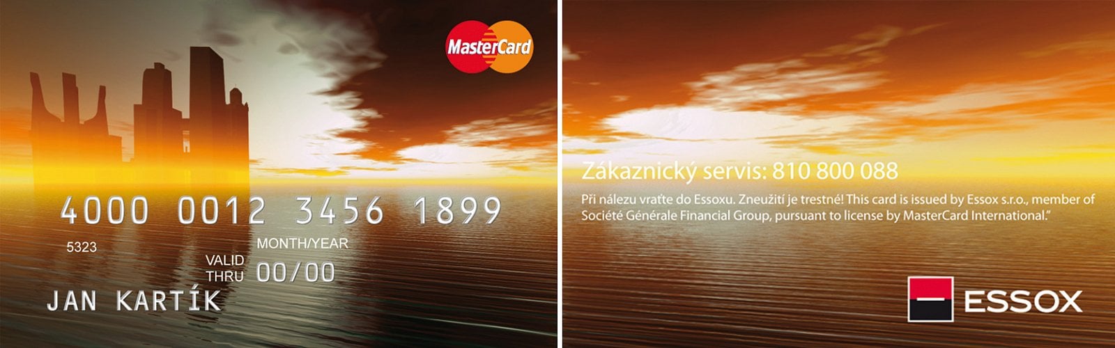 Kreditní karta Essox v návrhu grafického studia 3P.