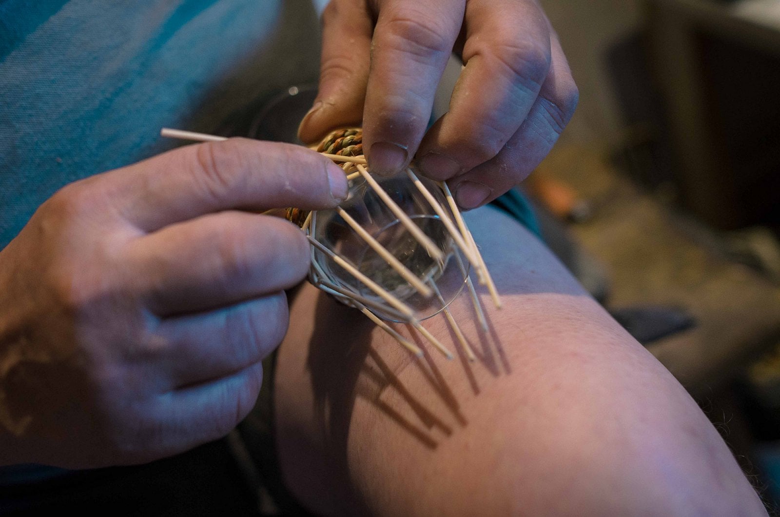 Detail na oplétání