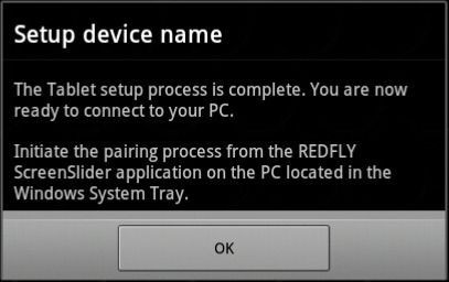 REDFLY ScreenSlider - pairing process