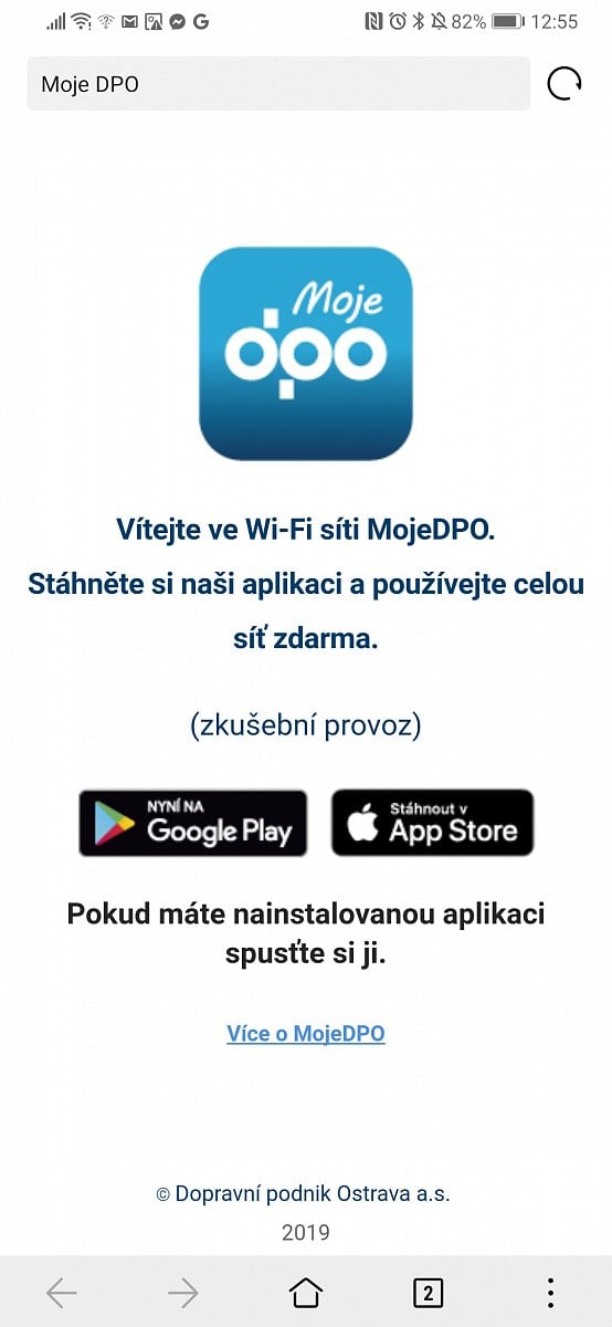 Mobilní aplikace MojeDPO od Dopravního podniku Ostrava