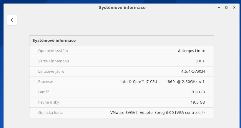 Antergos: start, aktualizace, demonstrace vlastností