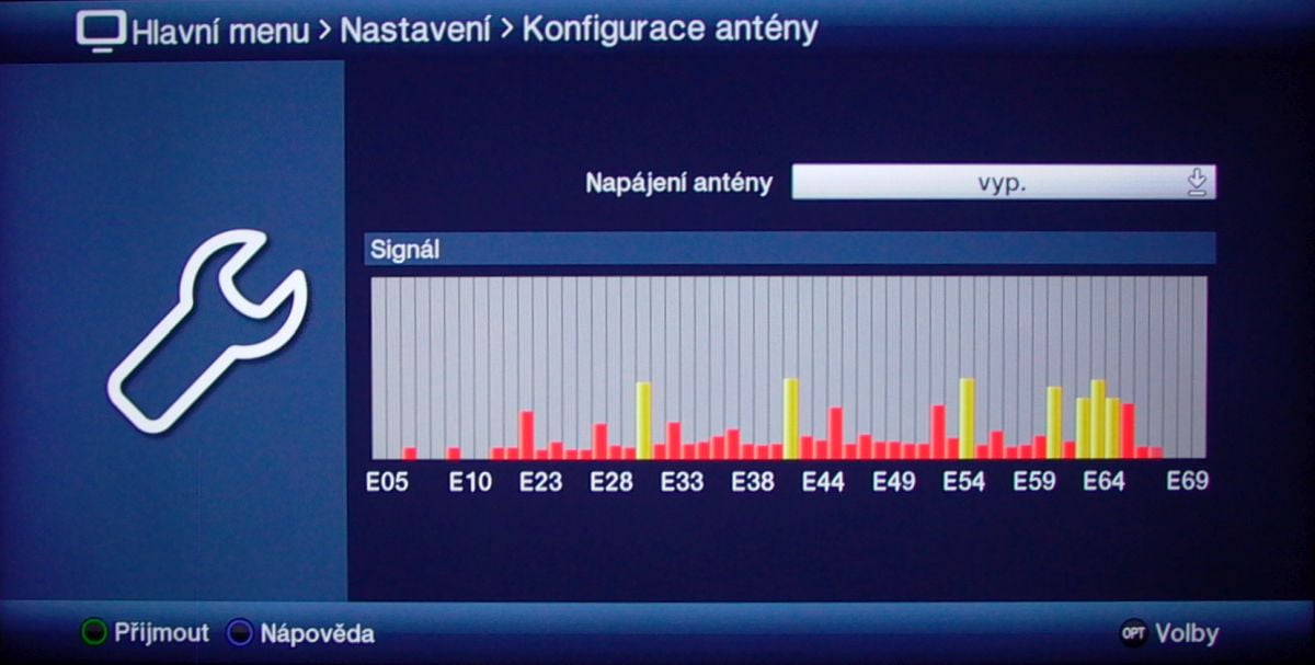 Technisat Digipal T2 DVR - menu nastavení