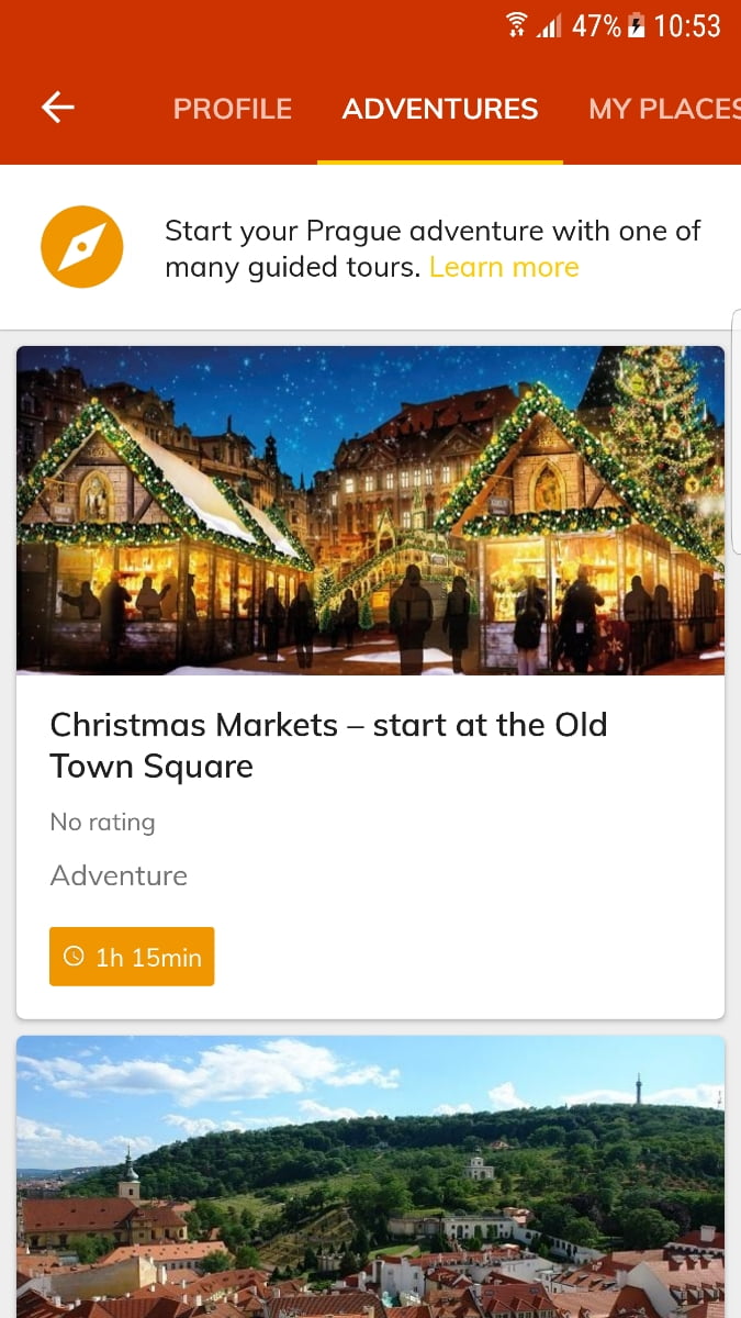 Aplikace Prague Visitor Guide od Prahy a Operátora ICT