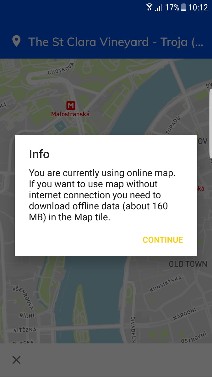 Aplikace Prague Visitor Guide od Prahy a Operátora ICT