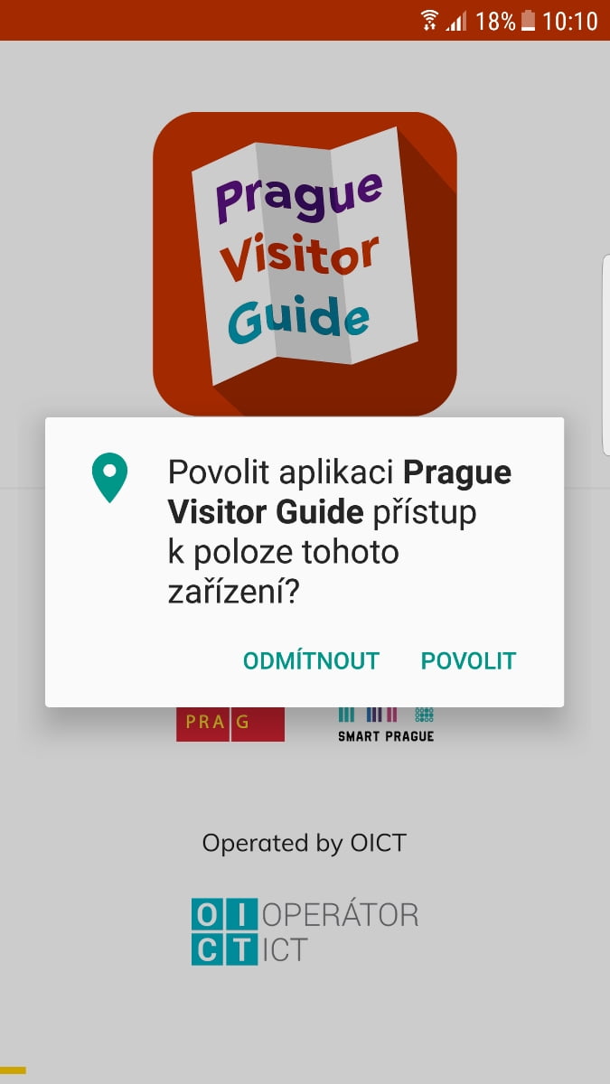Aplikace Prague Visitor Guide od Prahy a Operátora ICT