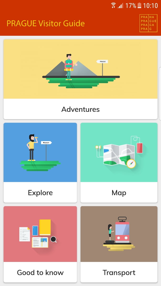 Aplikace Prague Visitor Guide od Prahy a Operátora ICT
