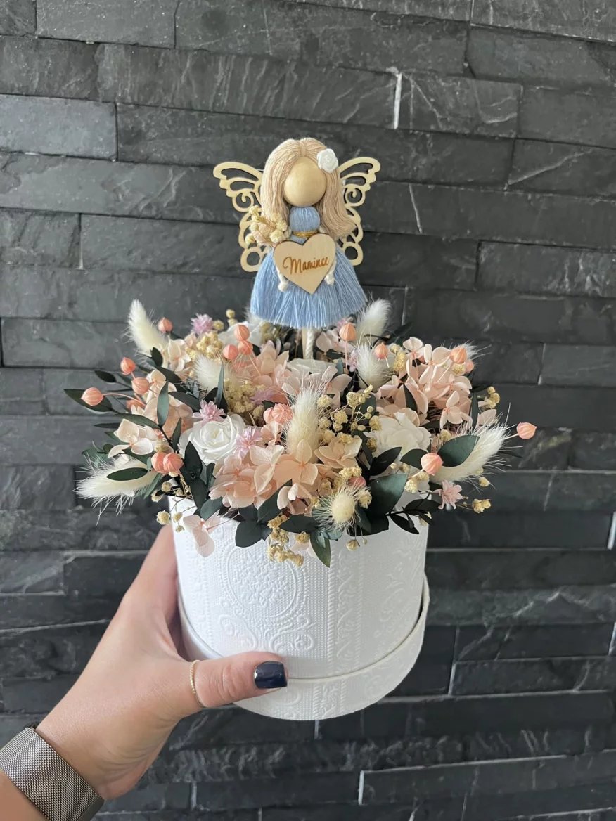 Flower box s andělkou