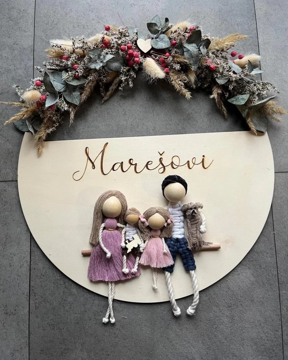 Macramé rodinka v jiné podobě