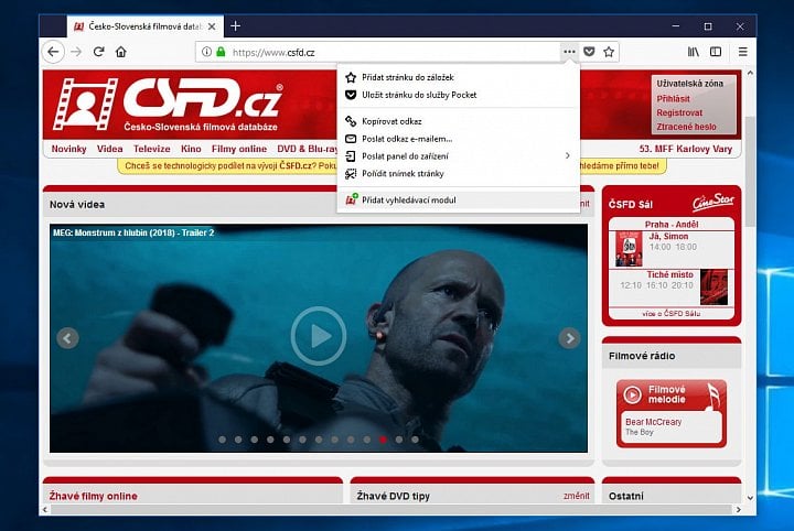 Firefox 61 usnadňuje přidávání vyhledávacích modulů