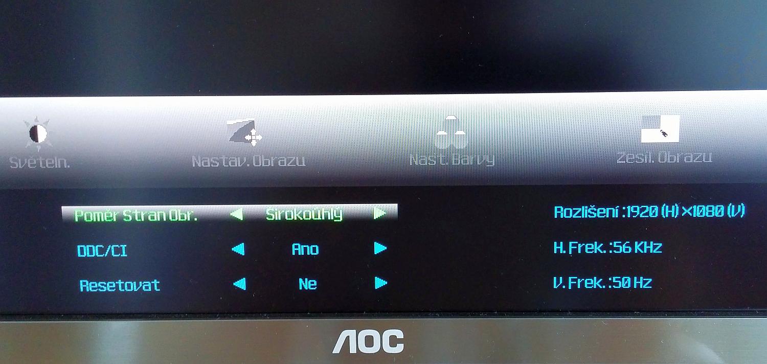 AOC U3277PQU - menu nastavení