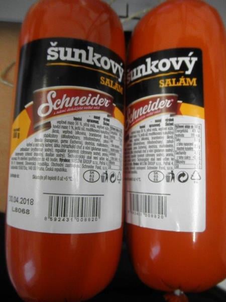 Penny Market, Litomyšl - šunkový salám: Výrobek obsahoval podstatně více tuku, než bylo uvedeno na obale (země původu Slovensko)