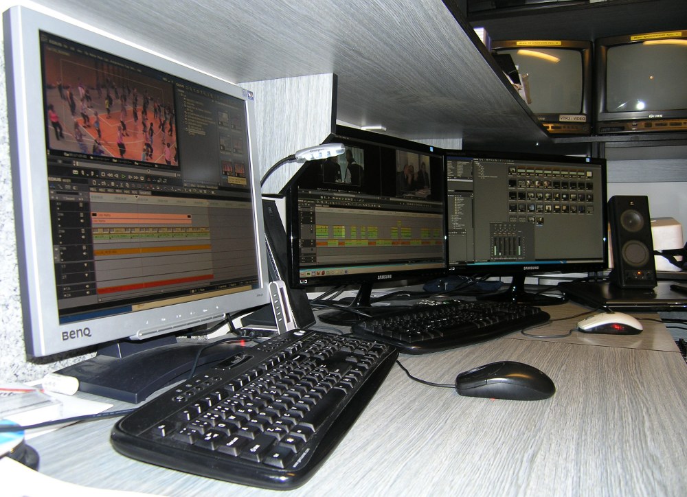 Pohled do zázemí regionální televize OIKTV v České Třebové