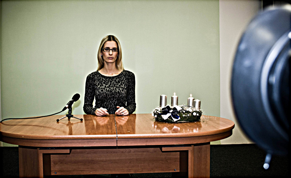 Pohled do studia liberecké a jablonecké regionální televize RTM