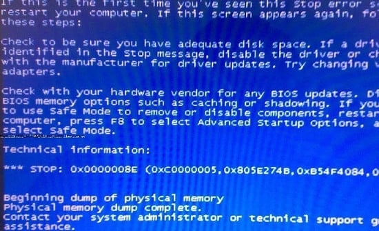 BSOD 0x0000008E