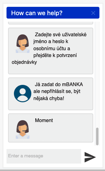 Chronologický začátek komunikace s podvodníkem. Přes podvodný web a podvodnou platební bránu až po chat se "zákaznickou podporou". (09. 02. 2022)