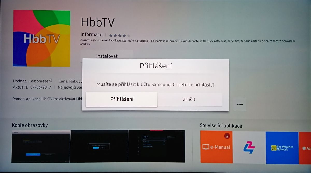 Samsung QLED - HbbTV