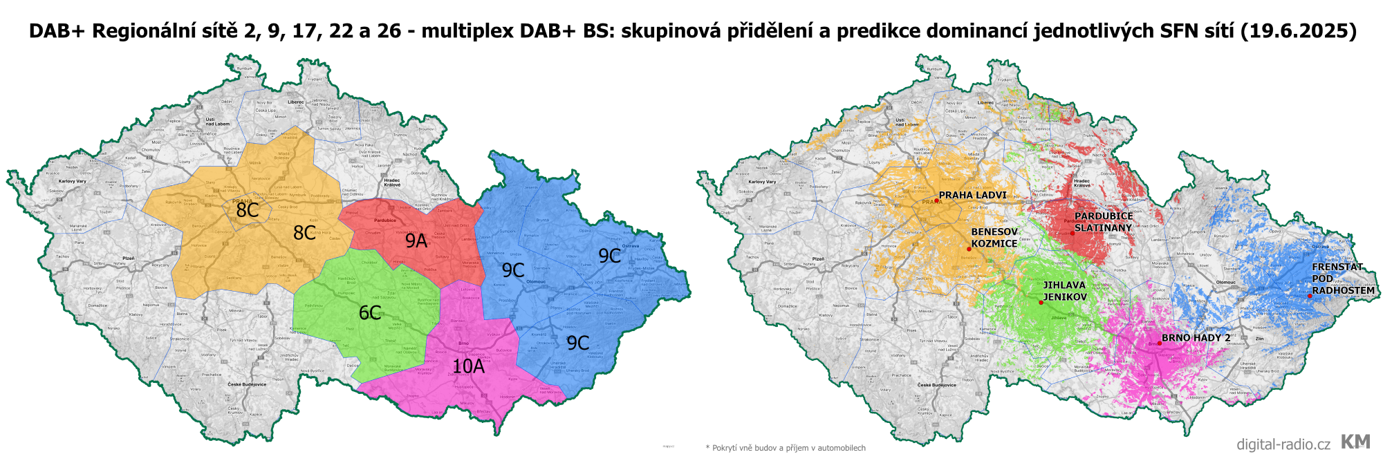 DAB+ regionální sítě Broadcast Services