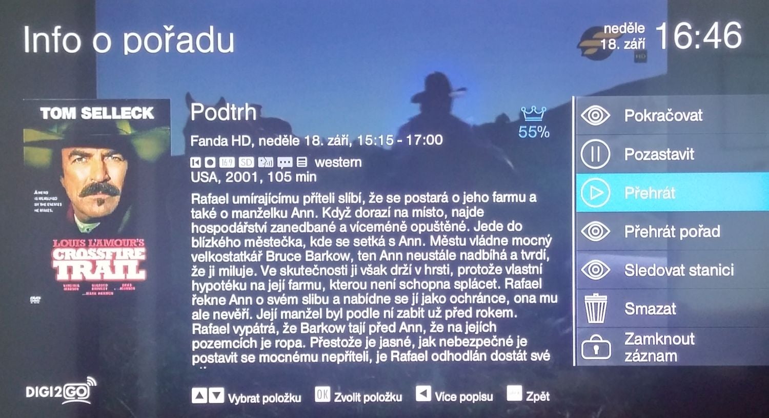 Digi2GO, set-top box Arris VIP1113 - Home a Nastavení