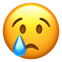 emoji plačící obličej