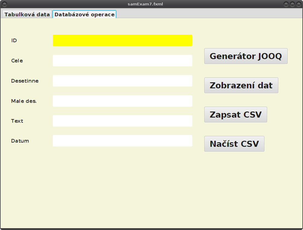 JavaFX: kombinace H2 + JOOQ