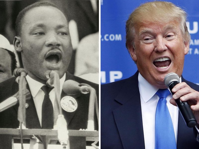  Martin Luther King a Donald Trump