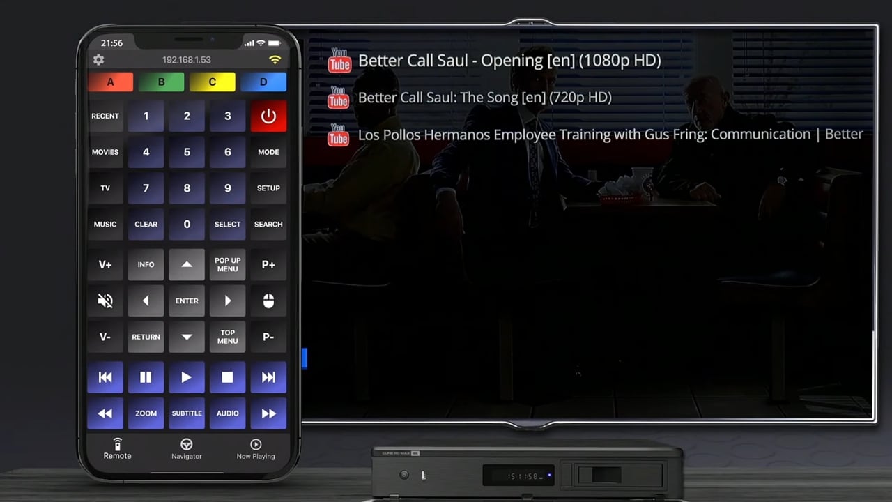 Mobilní aplikace Dune Control (firemní prezentace)