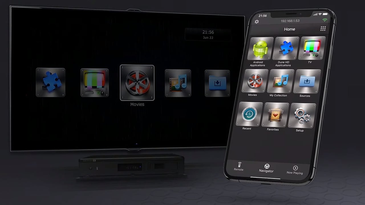 Mobilní aplikace Dune Control (firemní prezentace)