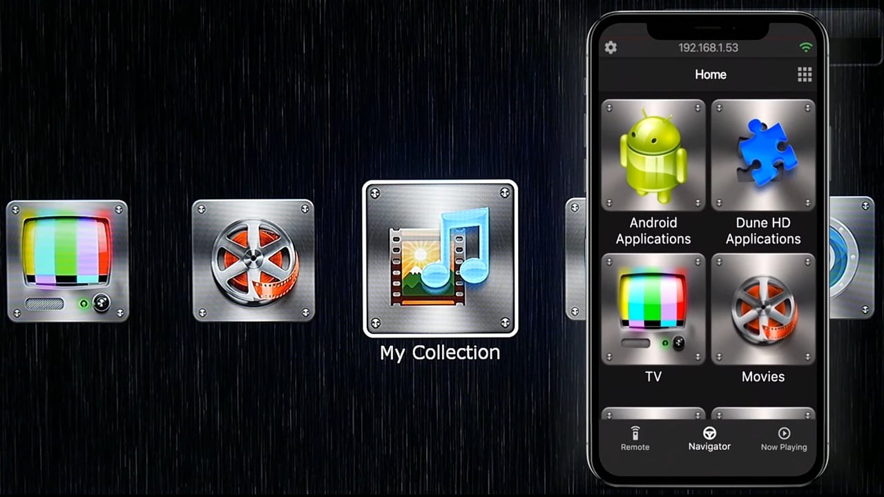 Mobilní aplikace Dune Control (firemní prezentace)
