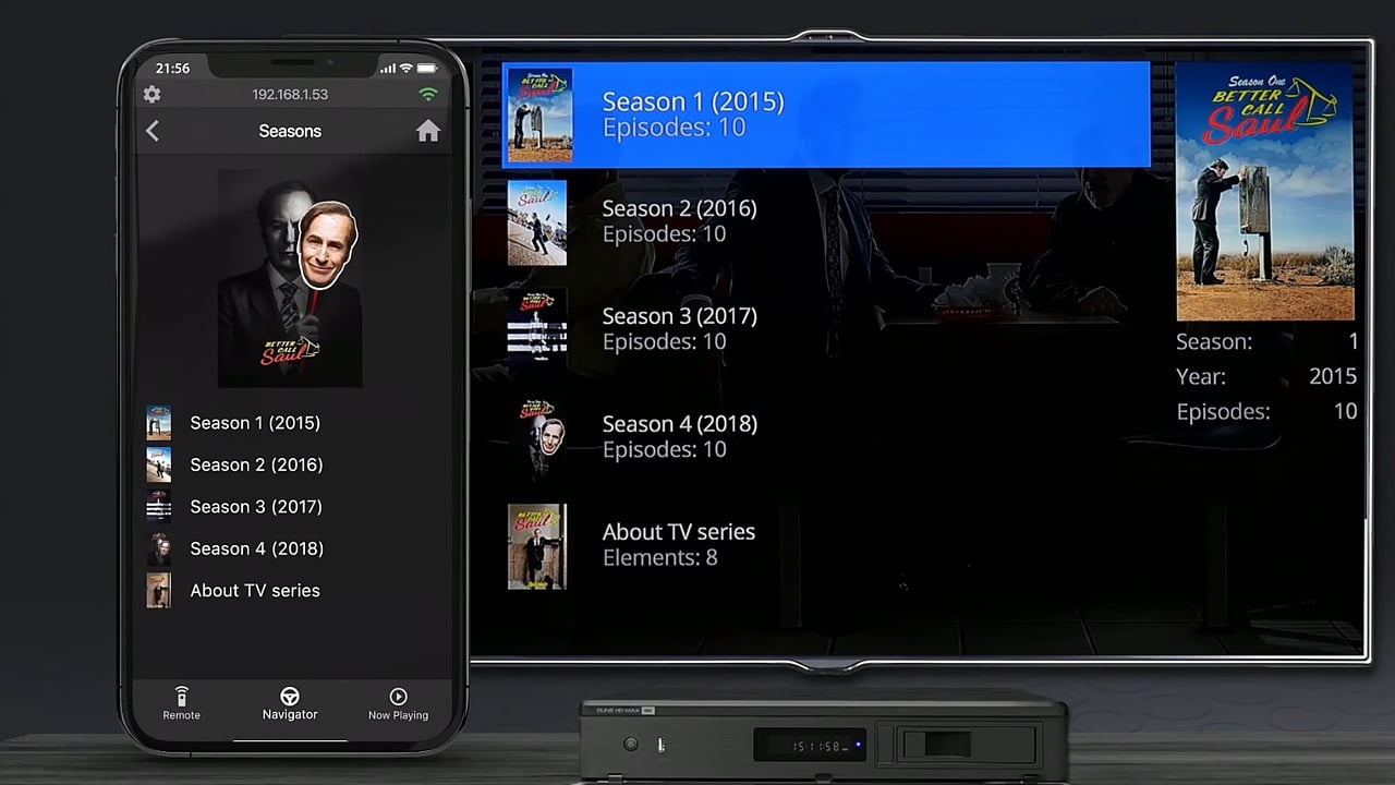 Mobilní aplikace Dune Control (firemní prezentace)