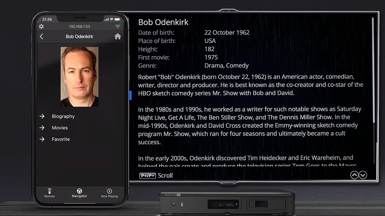 Mobilní aplikace Dune Control (firemní prezentace)