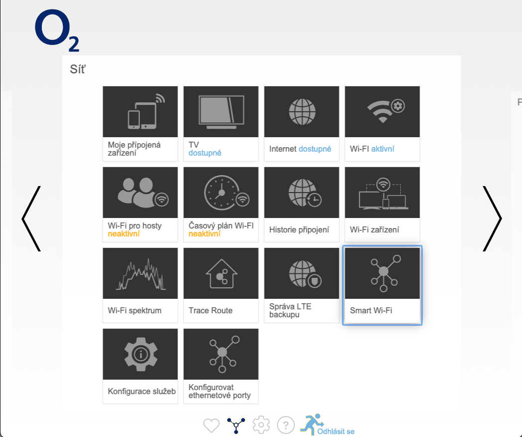 O₂ Smart Box (2021): Administrace