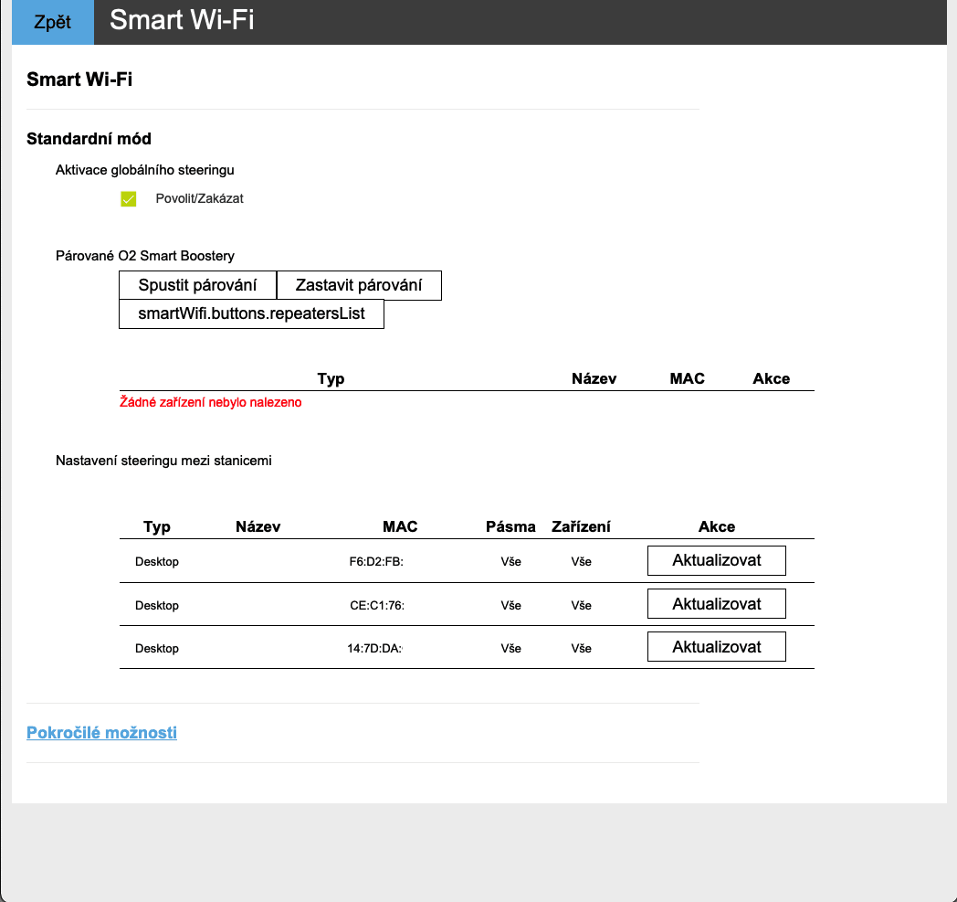 O₂ Smart Box (2021): Administrace