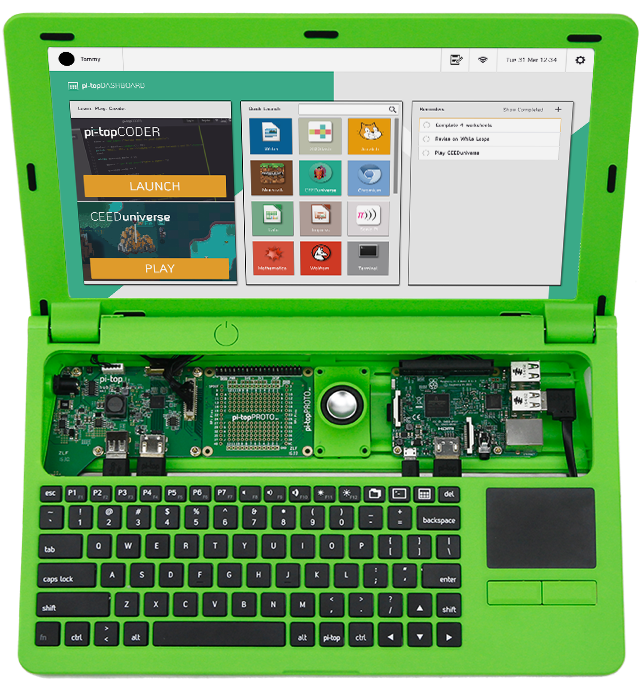 Pi top. Notebook Builder. Pi Top Security program.
