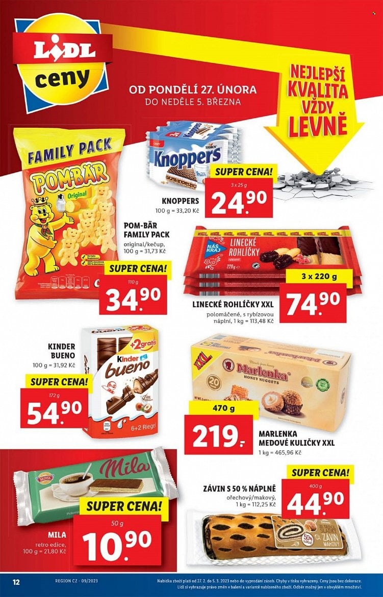 Sladkosti a pečivo v nabídce supermarketů