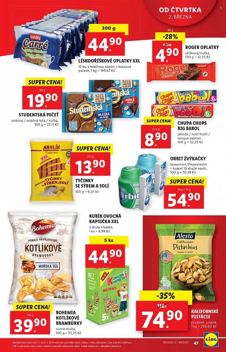 Sladkosti a pečivo v nabídce supermarketů