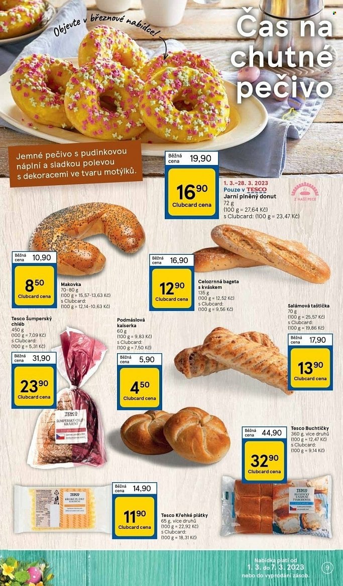 Sladkosti a pečivo v nabídce supermarketů