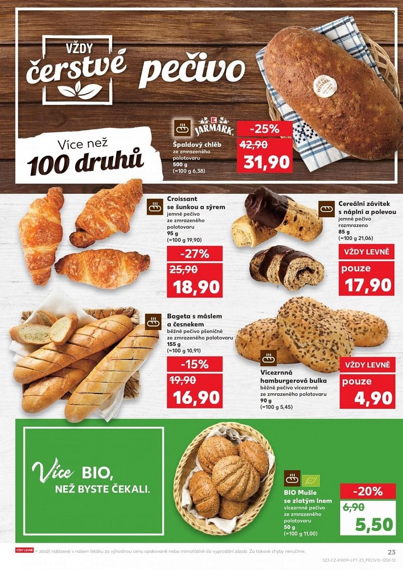 Sladkosti a pečivo v nabídce supermarketů